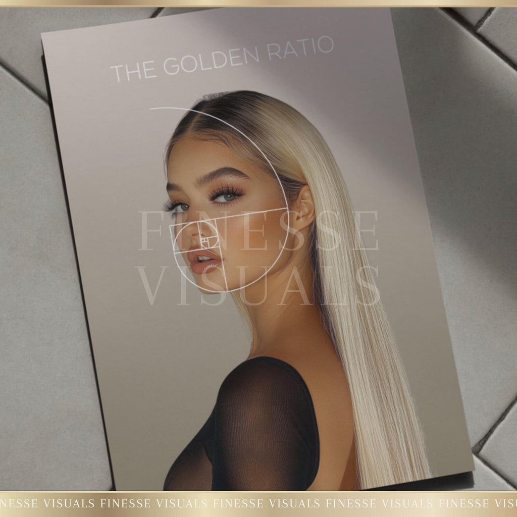 Golden Ratio Printable Poster Design | Phi Ratio | For Aesthetics, Beauty, Skincare Clinics | A3 (NOT A PHYSICAL PRODUCT - PRINTABLE ONLY)