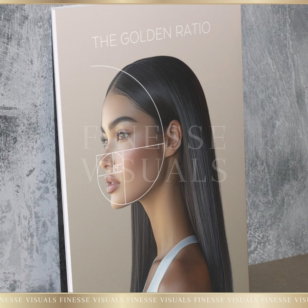 Golden Ratio Printable Poster Design | Phi Ratio | For Aesthetics, Beauty, Skincare Clinics | A3 (NOT A PHYSICAL PRODUCT - PRINTABLE ONLY)