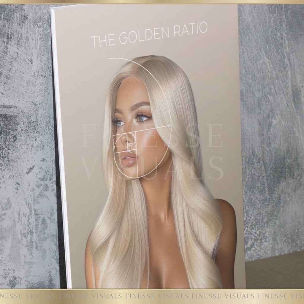Golden Ratio Printable Poster Design | Phi Ratio | For Aesthetics, Beauty, Skincare Clinics | A3 (NOT A PHYSICAL PRODUCT - PRINTABLE ONLY)