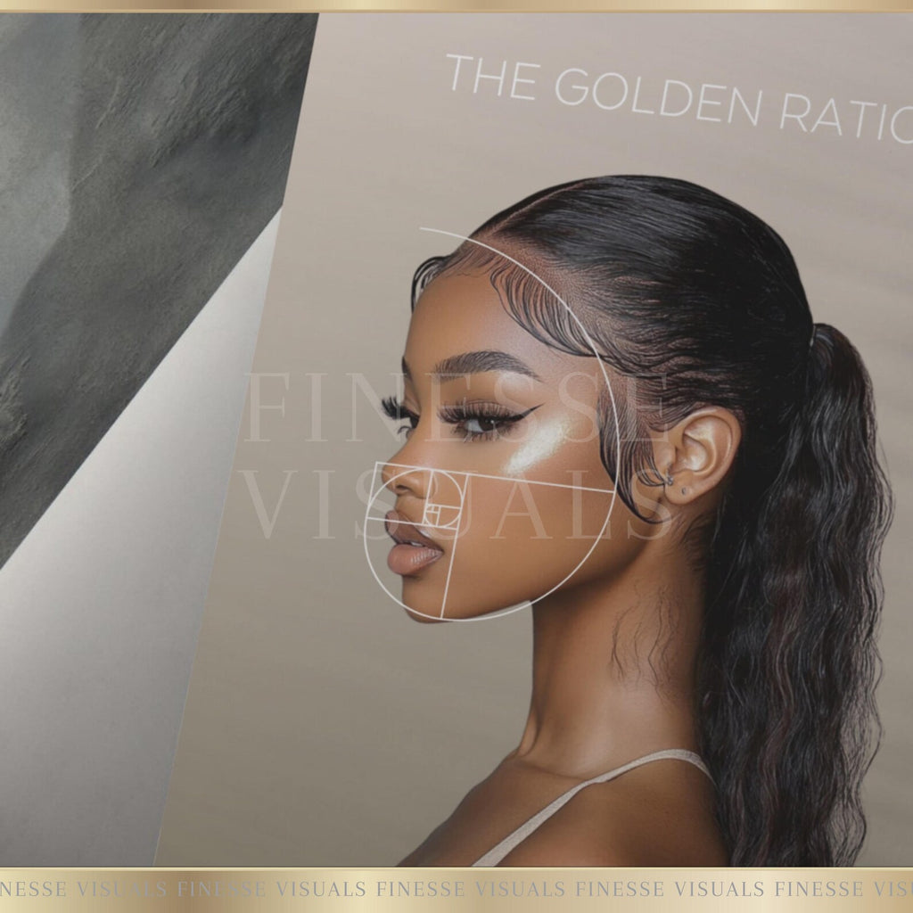Golden Ratio Printable Poster Design | Phi Ratio | For Aesthetics, Beauty, Skincare Clinics | A3 (NOT A PHYSICAL PRODUCT - PRINTABLE ONLY)